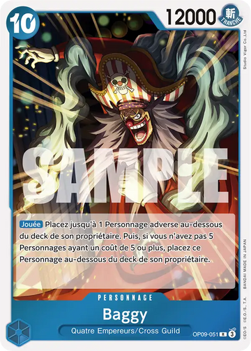 Carte One Piece Baggy OP09-051 V1 - Les Nouveaux Empereurs