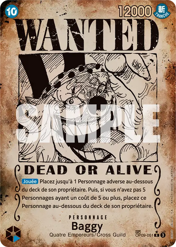 Carte One Piece Baggy OP09-051 V4 - Les Nouveaux Empereurs