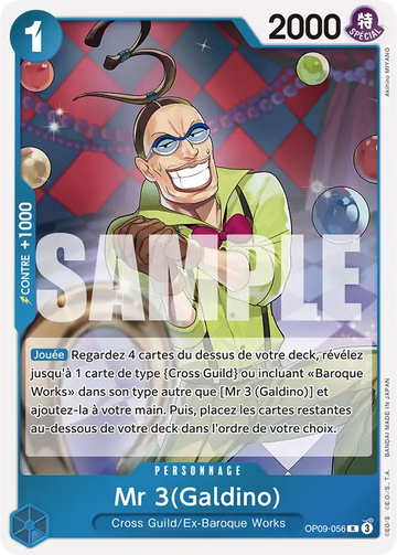 Carte One Piece Mr 3 (Galdino) OP09-056 - Les Nouveaux Empereurs