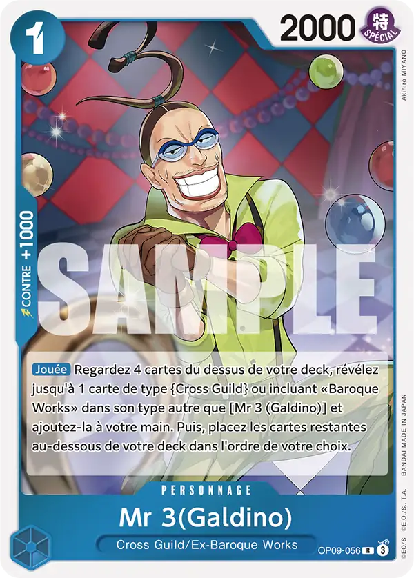 Carte One Piece OP09-056 Mr 3(Galdino) | LorenZone