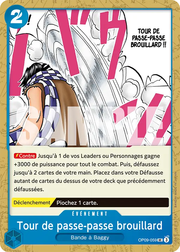 Carte One Piece OP09-059 Tour de passe-passe brouillard | LorenZone