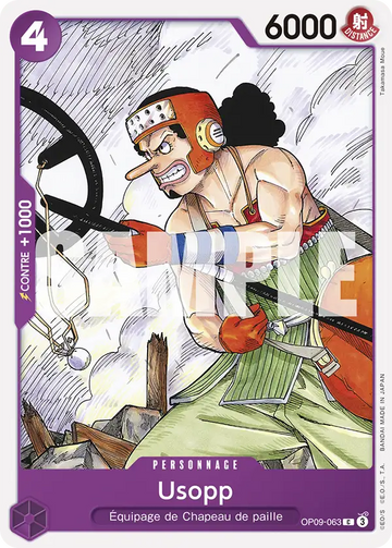 Carte One Piece Usopp OP09-063 - Les Nouveaux Empereurs