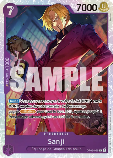 Carte One Piece Sanji OP09-065 V1 - Les Nouveaux Empereurs