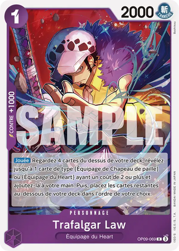 Carte One Piece Trafalgar Law OP09-069 V1 - Les Nouveaux Empereurs