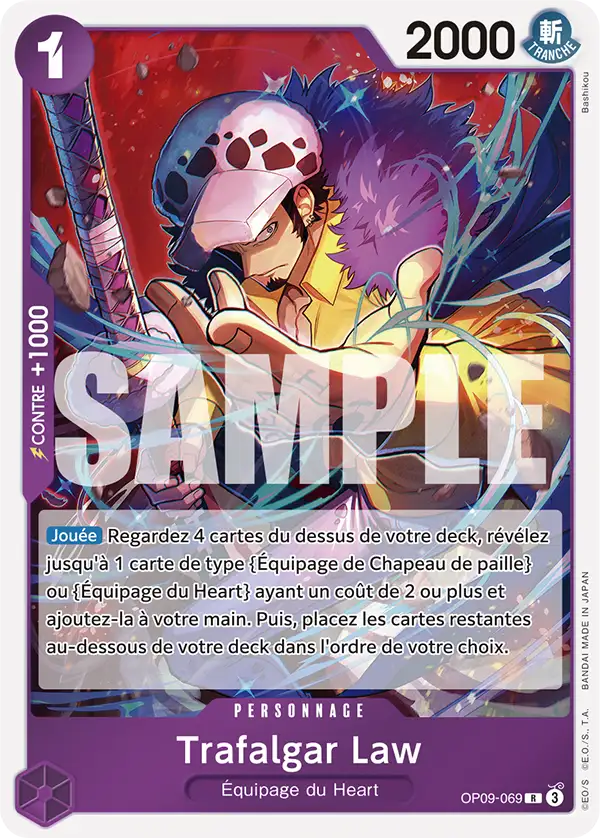 Carte One Piece OP09-069 Trafalgar Law V1 | LorenZone