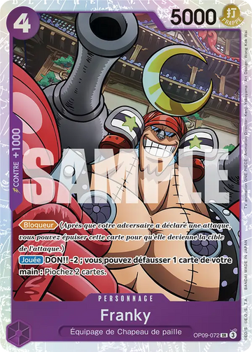 Carte One Piece Franky OP09-072 V1 - Les Nouveaux Empereurs
