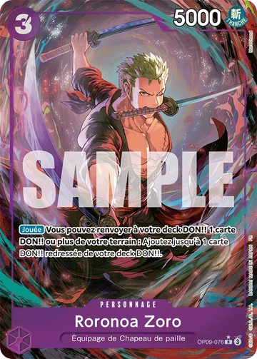 Carte One Piece Roronoa Zoro OP09-076 V2 - The Best Vol.2