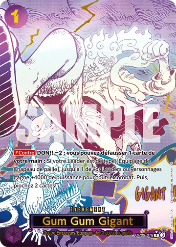 Carte One Piece Gum Gum Gigant OP09-078 V2 - The Best Vol.2