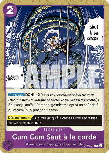 Carte One Piece Gum Gum Saut à la corde OP09-079 - Les Nouveaux Empereurs