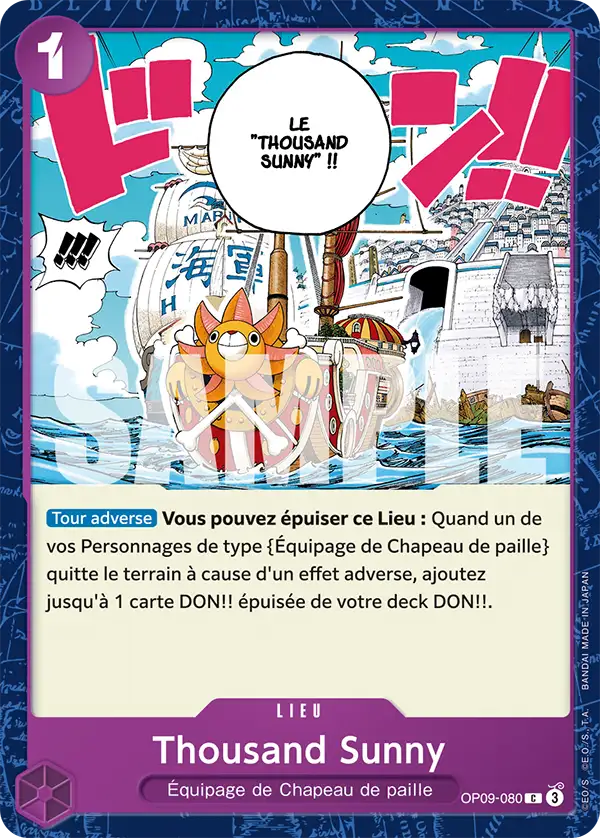Carte One Piece OP09-080 Thousand Sunny | LorenZone