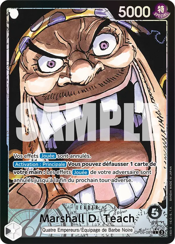 Carte One Piece Marshall D. Teach OP09-081 V2 - Les Nouveaux Empereurs