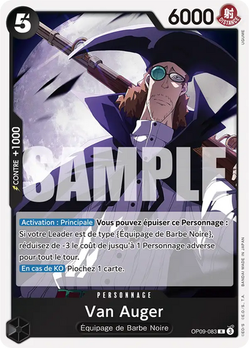 Carte One Piece Van Auger OP09-083 - Les Nouveaux Empereurs