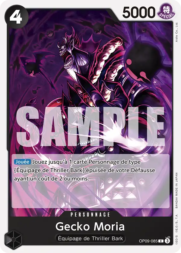 Carte One Piece OP09-085 Gecko Moria | LorenZone