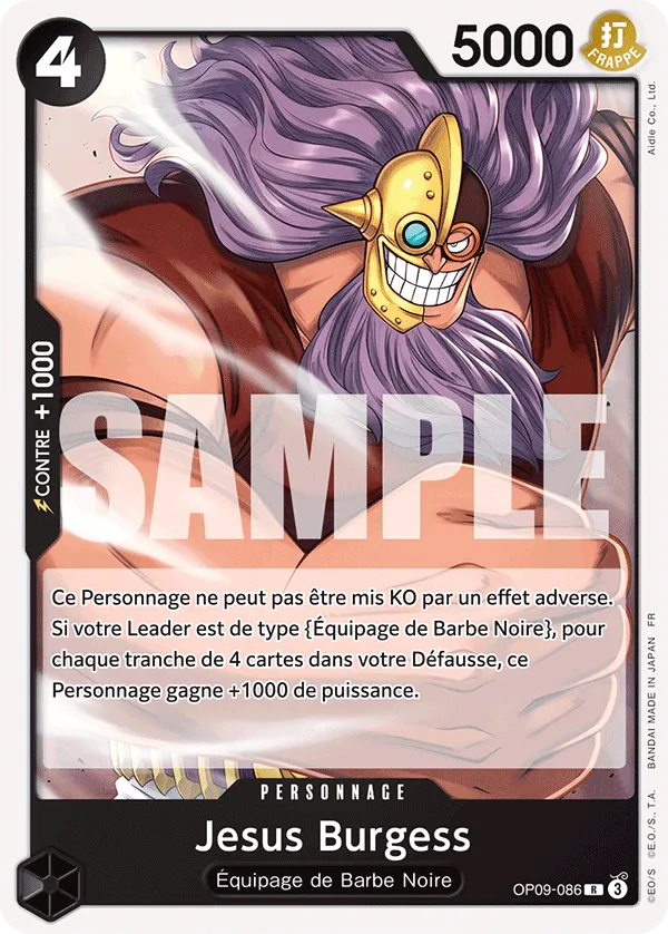 Carte One Piece OP09-086 Jesus Burgess | LorenZone