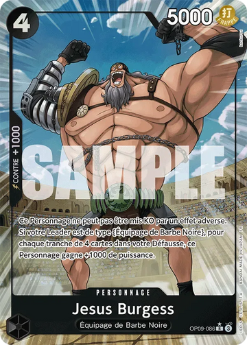 Carte One Piece Jesus Burgess OP09-086 V2 - The Best Vol.2