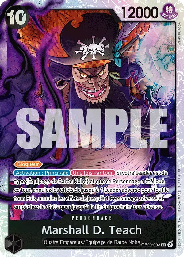 Carte One Piece OP09-093 Marshall D. Teach | LorenZone