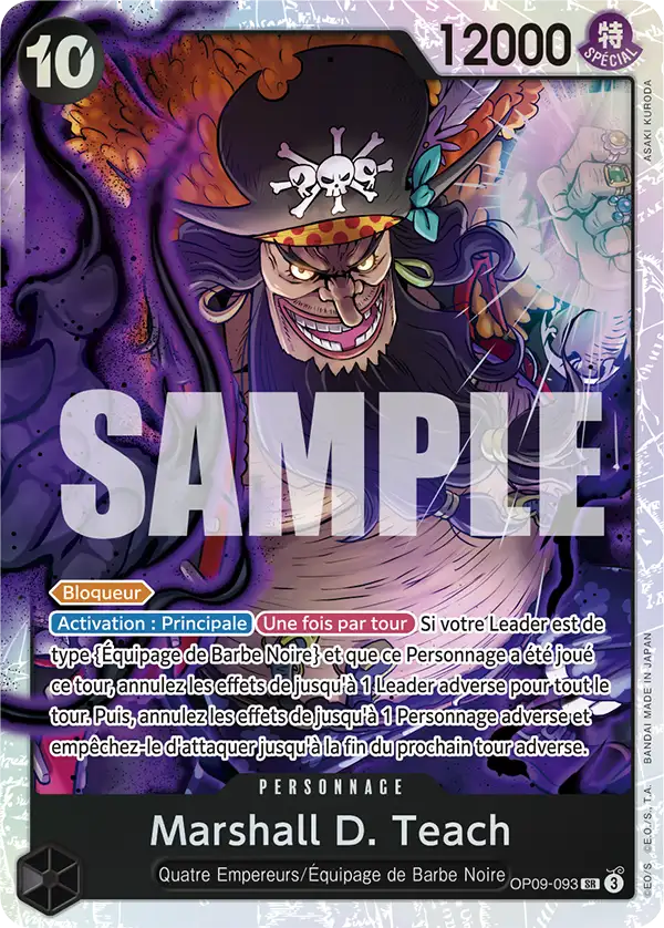 Carte One Piece OP09-093 Marshall D. Teach V1 | LorenZone