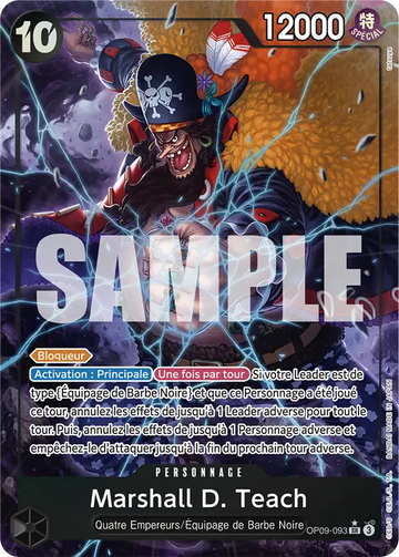 Carte One Piece Marshall D. Teach OP09-093 V2 - Les Nouveaux Empereurs