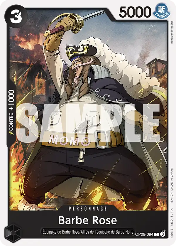 Carte One Piece OP09-094 Barbe Rose | LorenZone