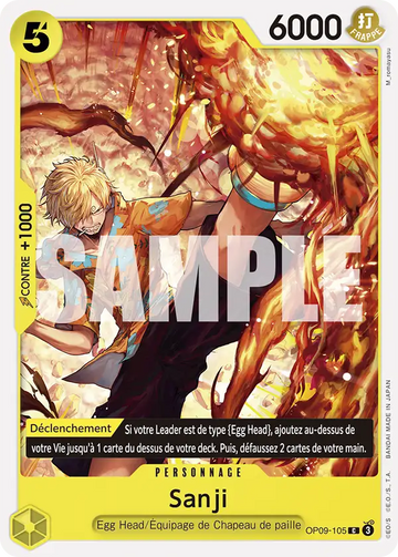 Carte One Piece Sanji OP09-105 - Les Nouveaux Empereurs