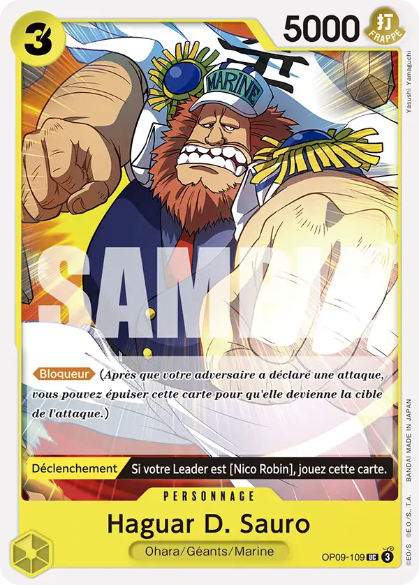 Carte One Piece OP09-109 Haguar D. Sauro | LorenZone