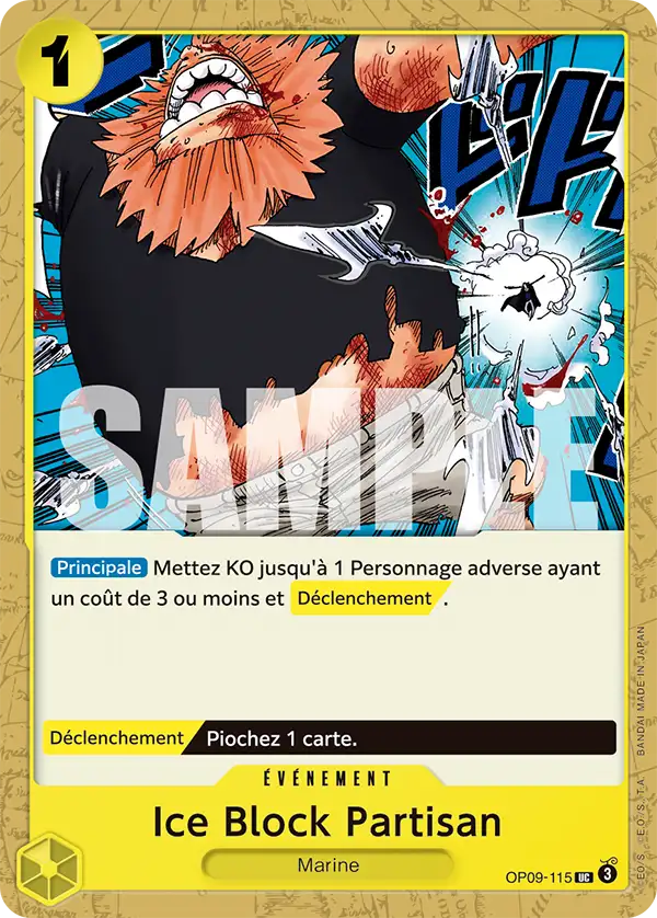 Carte One Piece OP09-115 Ice Block Partisan | LorenZone