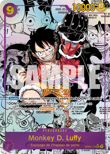 Carte One Piece Monkey D. Luffy OP09-119 V3 - Les Nouveaux Empereurs