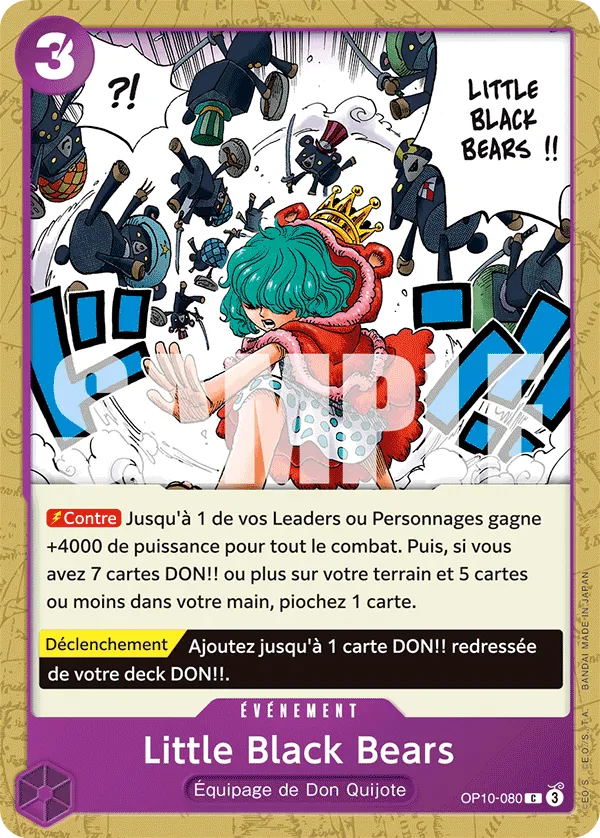 Carte One Piece OP10-080 Little Black Bears | LorenZone