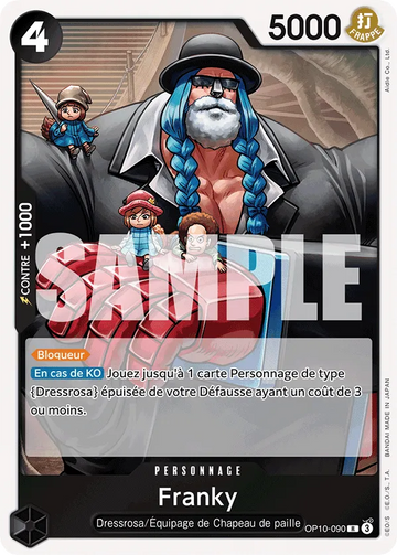Carte One Piece Franky OP10-090 V1 - Sang Royal