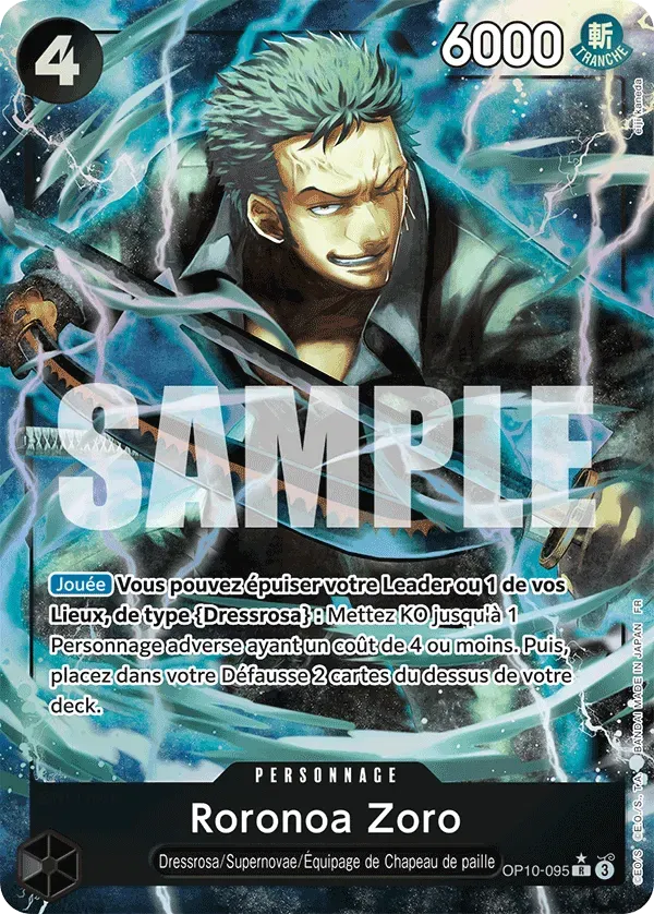 Carte One Piece OP10-095 Roronoa Zoro V2 | LorenZone