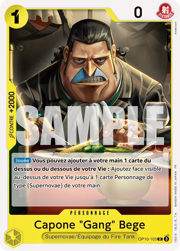 Carte One Piece OP10-103 Capone "Gang" Bege | LorenZone