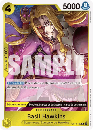 Carte One Piece Basil Hawkins OP10-109 - Sang Royal