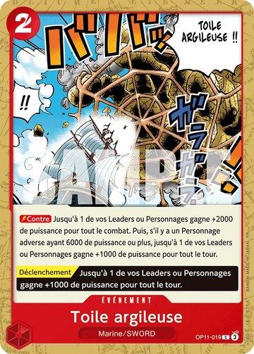 Carte One Piece Toile argileuse OP11-019 - Des Poings Vifs comme l'Éclair