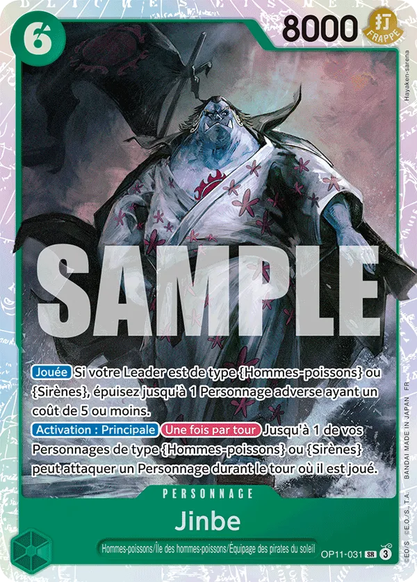 Carte One Piece OP11-031 Jinbe V1 | LorenZone