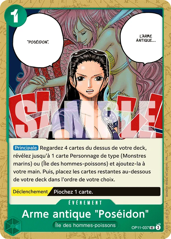 Carte One Piece OP11-037 Arme antique "Poseidon" | LorenZone