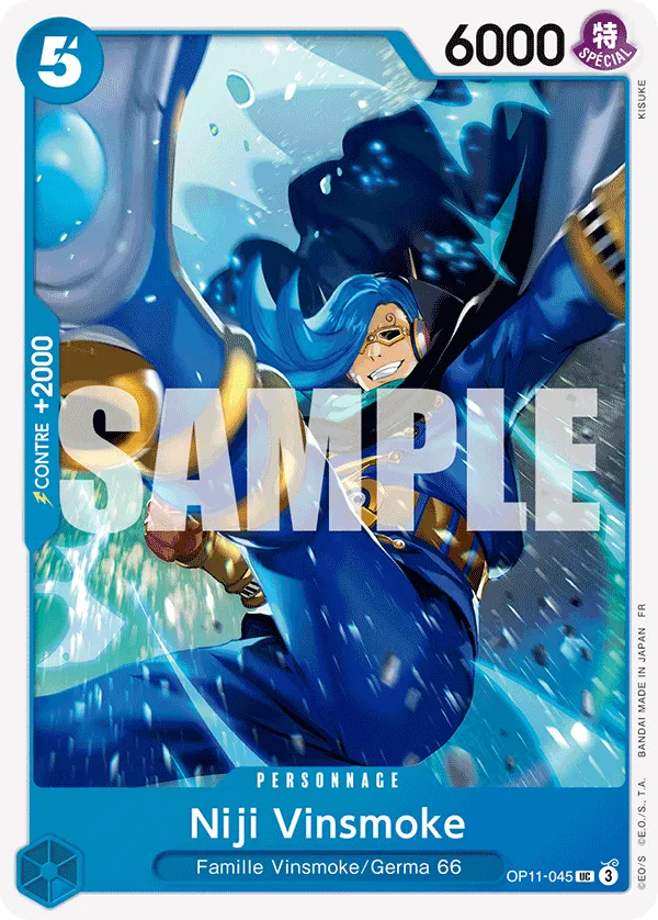 Carte One Piece OP11-045 Niji Vinsmoke | LorenZone