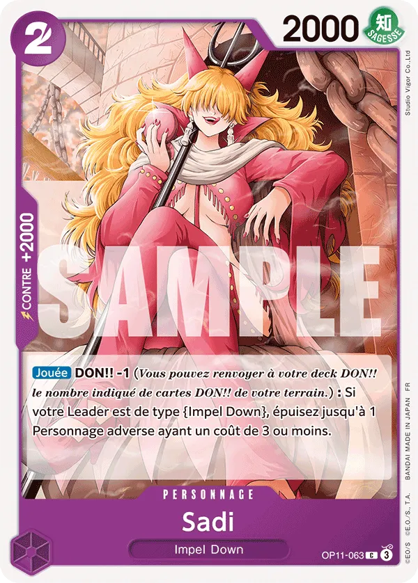 Carte One Piece OP11-063 Sadi | LorenZone