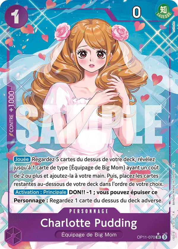 Carte One Piece OP11-070 Charlotte Pudding V2 | LorenZone
