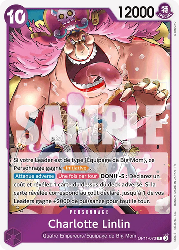 Carte One Piece Charlotte Linlin OP11-073 V1 - Des Poings Vifs comme l'Éclair