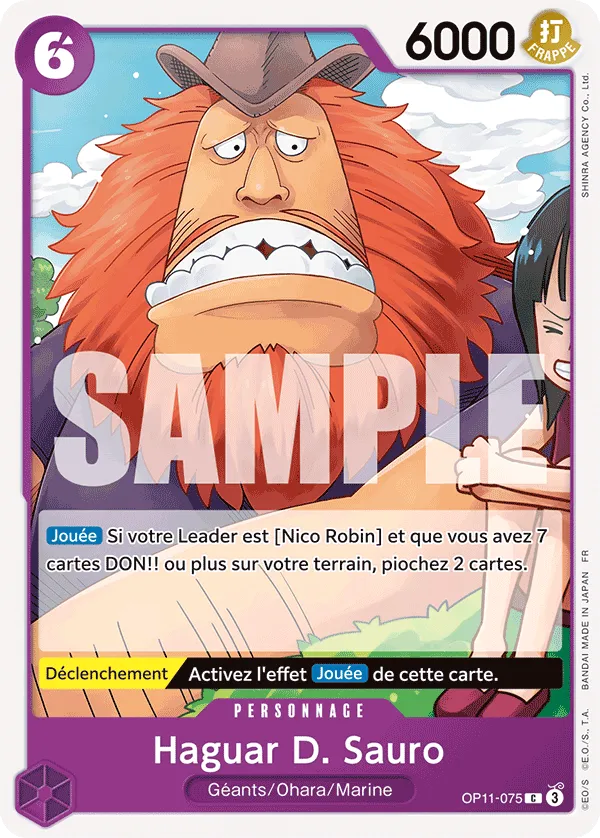 Carte One Piece OP11-075 Haguar D. Sauro | LorenZone