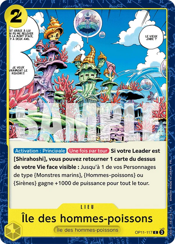 Carte One Piece Île des hommes-poissons OP11-117 - Des Poings Vifs comme l'Éclair