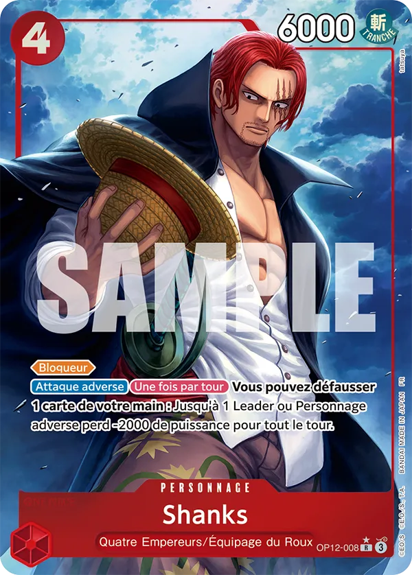 Carte One Piece OP12-008 Shanks V2 | LorenZone