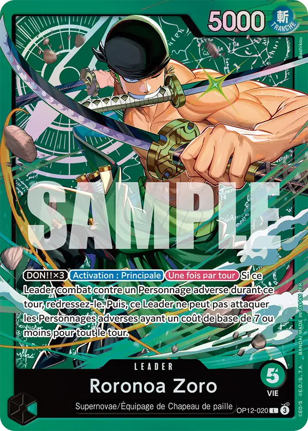 Carte One Piece OP12-020 Roronoa Zoro | LorenZone