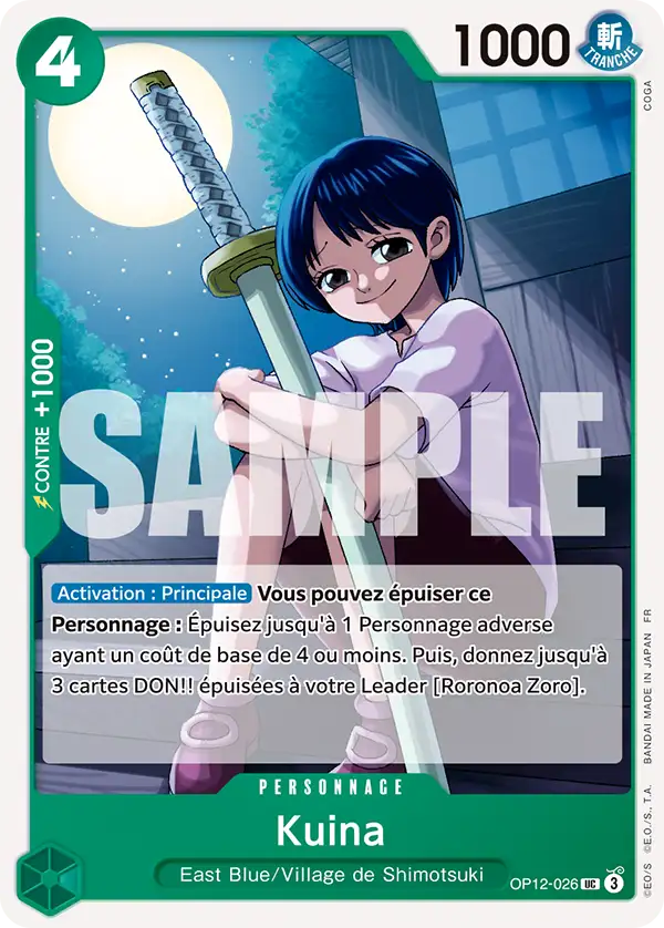 Carte One Piece OP12-026 Kuina | LorenZone