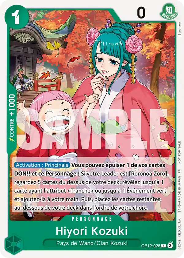 Carte One Piece OP12-028 Hiyori Kozuki V2 | LorenZone