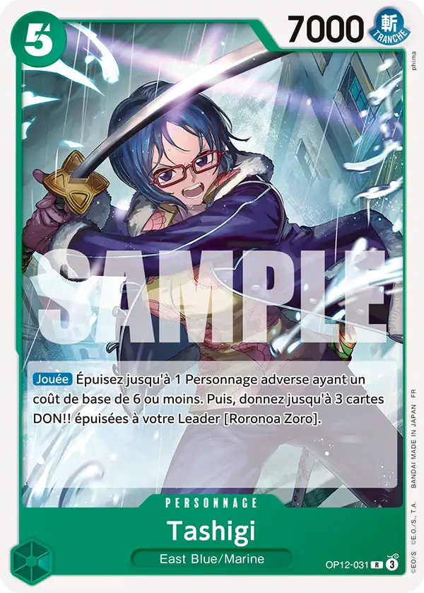 Carte One Piece OP12-031 Tashigi | LorenZone