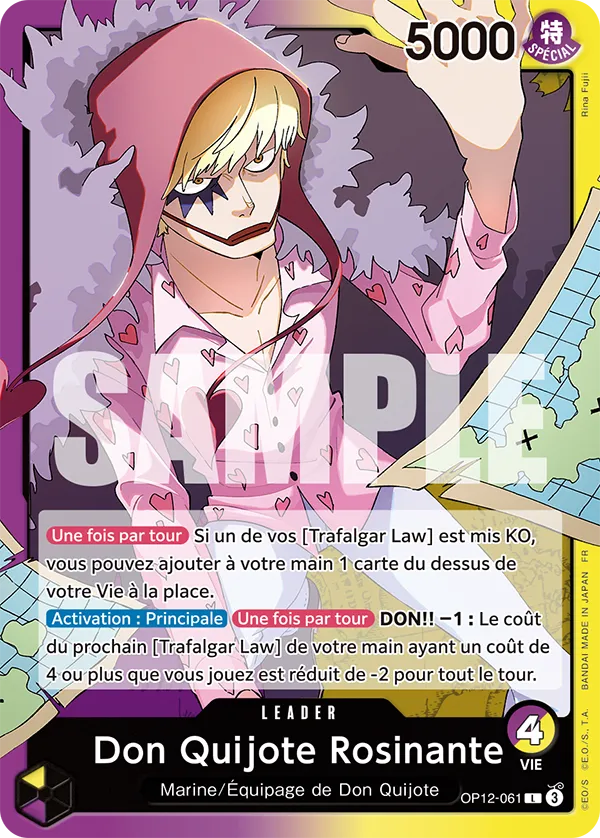 Carte One Piece OP12-061 Don Quijote Rosinante V1 | LorenZone