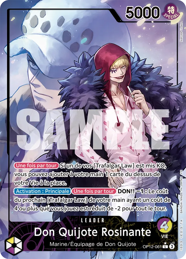 Carte One Piece OP12-061 Don Quijote Rosinante V2 | LorenZone