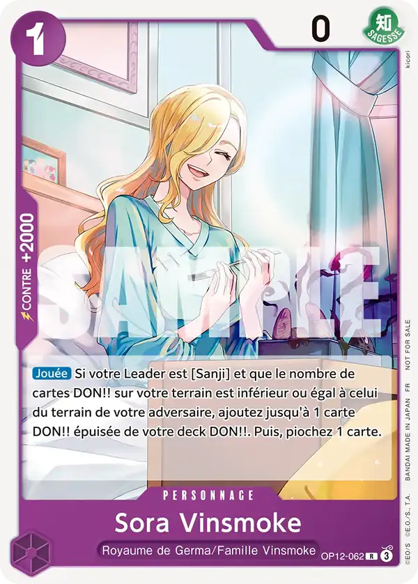 Carte One Piece OP12-062 Sora Vinsmoke V2 | LorenZone
