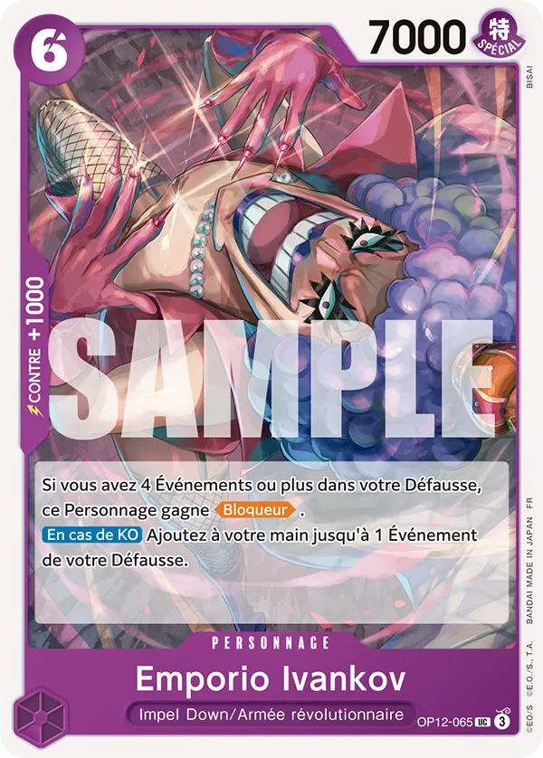 Carte One Piece OP12-065 Emporio Ivankov | LorenZone